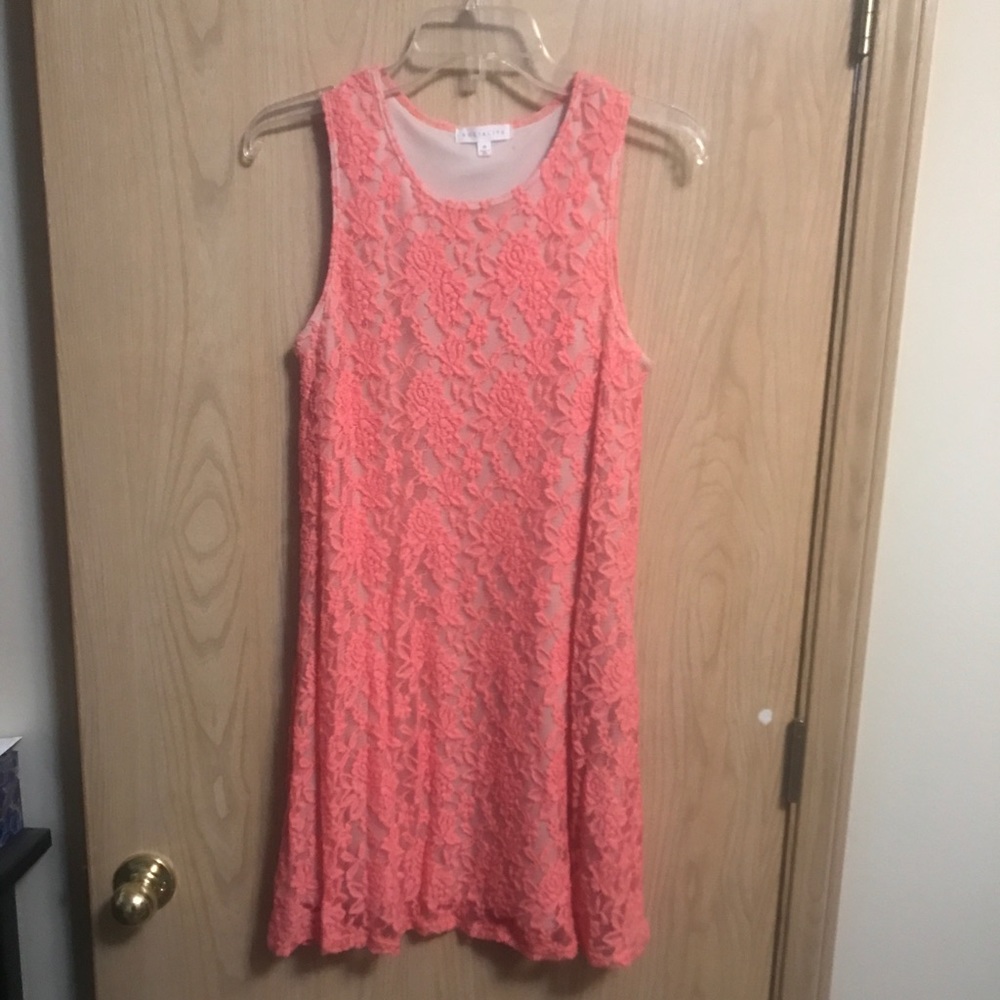 Pink lace dress